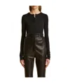 Khaite Janelle Cotton Blend Bodysuit In Black