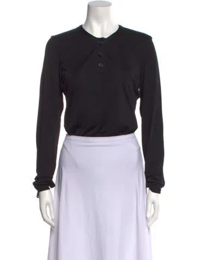 Pre-owned Khaite Janelle Stretch-jersey Bodysuit In Black. W/ Tags