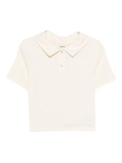 KHAITE JASNA SILK POLO SHIRT