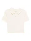 Khaite Jasna Silk Polo Shirt In Neutral