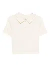 Khaite Jasna Silk Polo Shirt In White