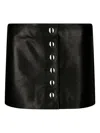 Khaite Fitted Leather Skirt With Front Button Closure