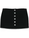 Khaite Jaxon Button-front Crepe Mini Skirt In Black