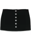 Khaite Jaxon Button-front Crepe Mini Skirt In Black