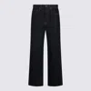 Khaite Dark Blue Cotton Jeans In Black
