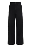 Khaite Jeans Bonnie A Gamba Larga In Black