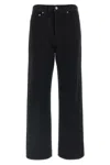 Khaite Bacall Low Rise Straight Jeans In Black