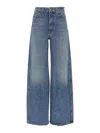 Khaite Belt Loop Denim Trousers In Blue
