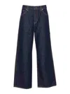 Khaite Delmonico Patch Pocket Wide-leg Jeans In Blue