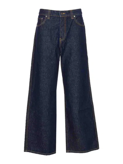 Khaite Dane High-rise Wide-leg Jeans In Blue