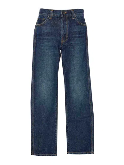 Khaite Jeans With Belt Loops In Blue