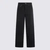 Khaite Bacall Low Rise Straight Jeans In Black