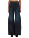 Khaite Belt Loop Jeans In Blue