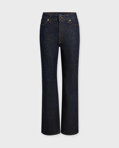 Khaite Womens Benson Bonnie Straight-leg Denim-blend Jeans In Blue