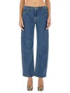 Khaite Corben Straight-leg Jeans In Blue