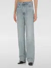Khaite Woman Jeans Blue Size 26 Cotton, Pre-consumer Recycled Cotton In Hellblau
