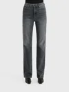 Khaite Belt Loop Jeans In Gray