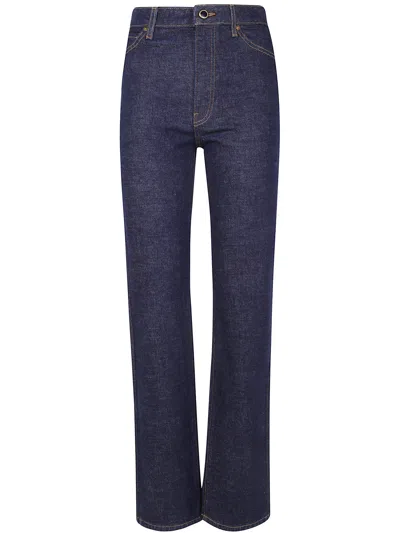 Khaite Jeans Straight Leg "danielle" In Animal Print