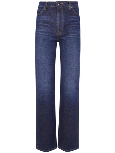 Khaite Jeans Straight Leg "danielle" In Animal Print