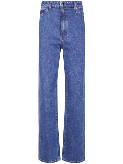 Khaite Jeans Straight Leg "danielle" In Blue