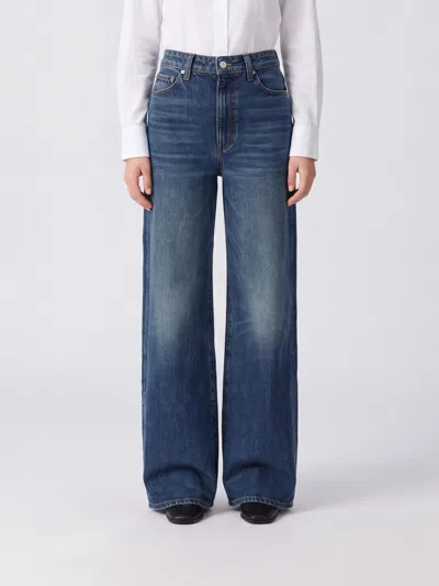 Khaite Jeans Woman Color Ivory In Blue