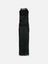 Khaite 'jeanty' Black Silk Dress