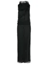 Khaite Long Silk Organza Dress In Multi