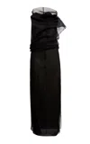 Khaite Jeanty Cotton Gauze Midi Dress In Black