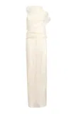 Khaite Jeanty Silk Gauze Midi Dress In White