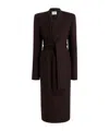 Khaite Belted Wrap Coat In Brown