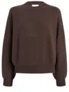 Khaite Margaux Cashmere Crewneck Sweater In Brown