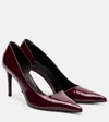 Khaite Jett 85 Patent Leather Pumps In Burgundy