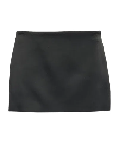 Khaite Jett Crepe Mini Skirt In Black