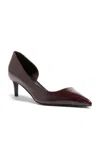 Khaite Jett D'orsay Leather Pumps In Burgundy