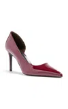 Khaite Jett D'orsay Leather Pumps In Burgundy