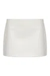 Khaite Jett Leather Mini Skirt