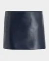 Khaite Jett Leather Mini Skirt