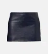 Khaite Jett Leather Mini Skirt