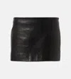 Khaite The Jett Leather Miniskirt In Black