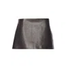 Khaite Jett Leather Mini Skirt In Black