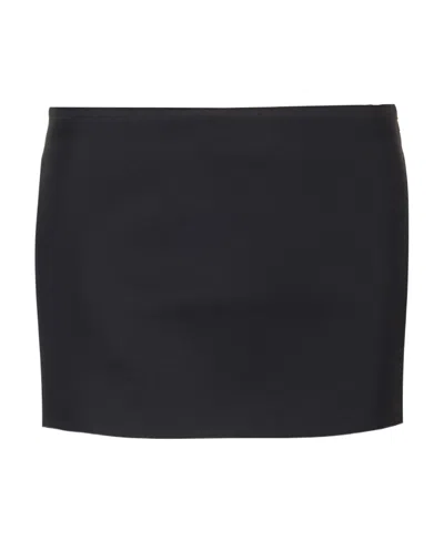 Khaite Jett Low-rise Mini Skirt In Black