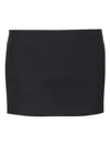 Khaite Jett Wool And Silk Miniskirt In Black