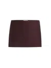 Khaite Jett Wool Blend Mini Skirt In Brown
