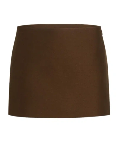 Khaite Jett Skirt In Brown