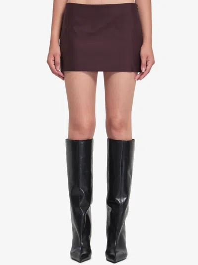Khaite Jett Skirt In Burgundy