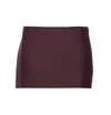 Khaite Jett Wool Blend Mini Skirt In Burgundy