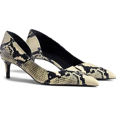 KHAITE KHAITE JETT SNAKESKIN EMBOSSED POINTED TOE HALF D'ORSAY PUMP