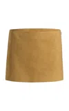 Khaite Jett Suede Mini Skirt In Brown