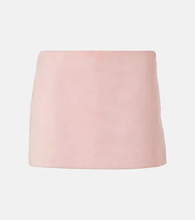 KHAITE JETT SUEDE MINISKIRT