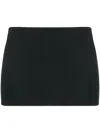 Khaite Meelar Viscose Blend Mini Skirt In Schwarz